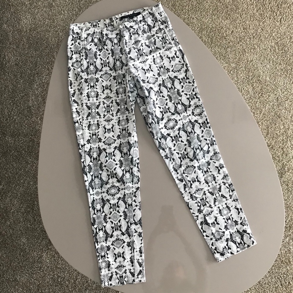 French Connection Patterned Cropped Jeans